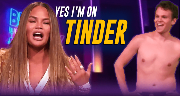 OOPS! Watch Married Chrissy Teigen REVEAL She’s On Tinder! Sparks Fan Debate
